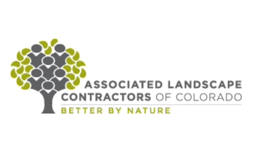 This is a logo depicting a stylized green tree with leaves, representing the Associated Landscape Contractors of Colorado, including their motto "Better by Nature."